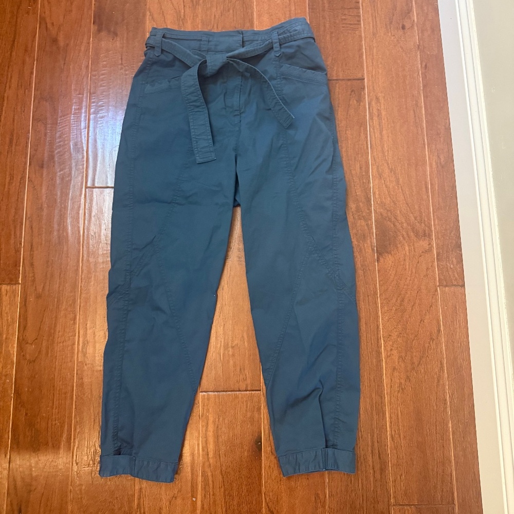 NWT Anthropologie Ellie Embroidered Utility Pants Size 8